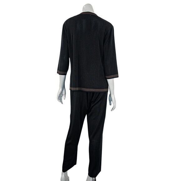 Exclusively MISOOK Women's 2 PC top and Pant set in Black size Large - Picture 4 of 7